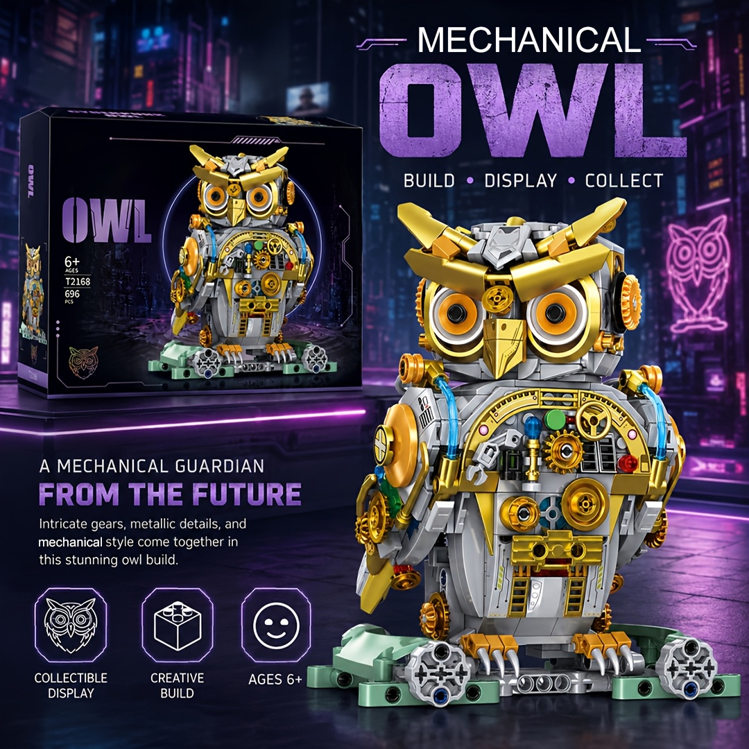 696pcs Owl Stacking Building Blocks Toy Set
